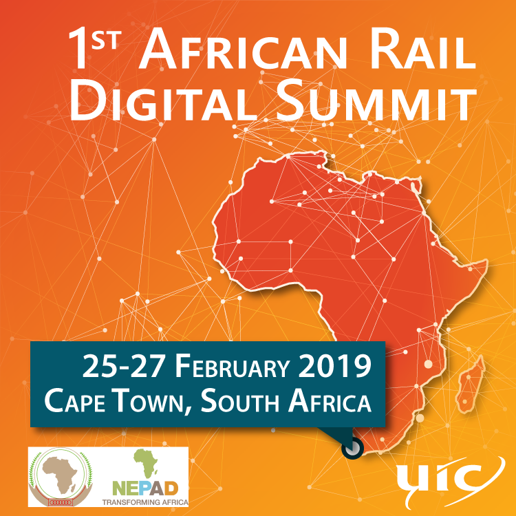 First African Rail Digital Summit to be held from 25 – 27 February 2019 in Cape Town, South Africa