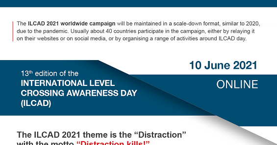 13Th International Level Crossing Awareness Day (Ilcad), 10 June 2021 | Uic Communications