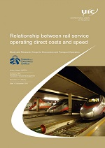 Relationship between rail service operating direct costs and speed